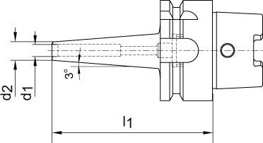 Mini-mandrin de frettage DIN69863A queue A-63 12x80mm 
