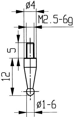 Touche de mesure bille carbure type 18/1,0mm 