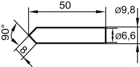 Panne DUR n° 832 8,0mm, biseauté 