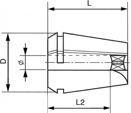 Pince de serrage à carré ER25-5,5x4,3   Ex