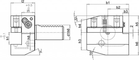 Porte-outils VDI DIN69880B1A-40x25x44