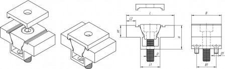 Élément de serrage par coin ajustement de forme parfait 6,68kN plaque de verrouillage