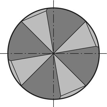 Fraise à ébavurer/chanfreiner CN DIN6527 carbure monobloc 120° 6mm 