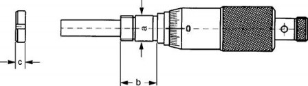 Vis micrométrique intég. 0-13mm, 0,01mm 