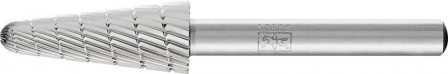 Fraise sur tige HSS formeconique bout rond L 1230 3 6mm 12x30mm 