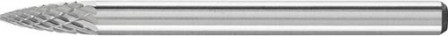 Mini-fraise sur tige carbure forme ogive bout pointu 0307 4 3mm 3x7mm 