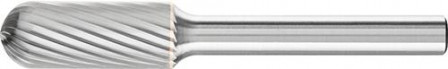 Fraise sur tige carbure forme cyl. bout arrondi 1025 3 6mm 10x25mm 
