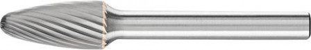 Fraise sur tige carbure forme ogive bout rond 10203 6mm 10x20mm 