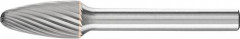 Fraise sur tige carbure forme ogive bout rond 1020 3 6mm 10x20mm  