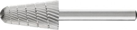 Fraise sur tige HSS formeconique bout rond L 1630 3 6mm 16x30mm 