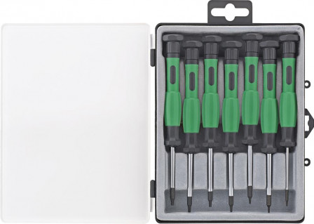 Jeu de tournevis élec. 7pcs Torx 