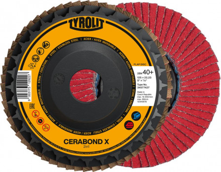 Disque à lamelles CERABOND X 125mm CA-40 ond. 