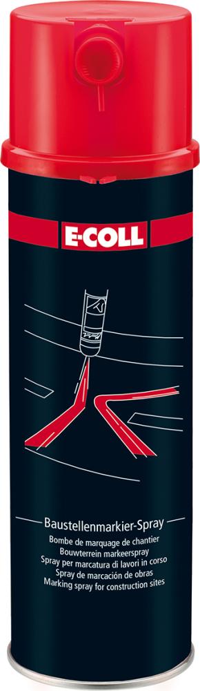 Spray de marquage pour chantier aérosol 500ml rouge 