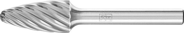 Fraise sur tige carbure forme ogive bout rond 1225inox 6mm 12x25mm