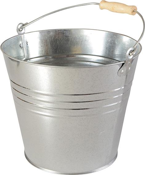 Seau tôle d'acier galvanisé 12l modèle léger