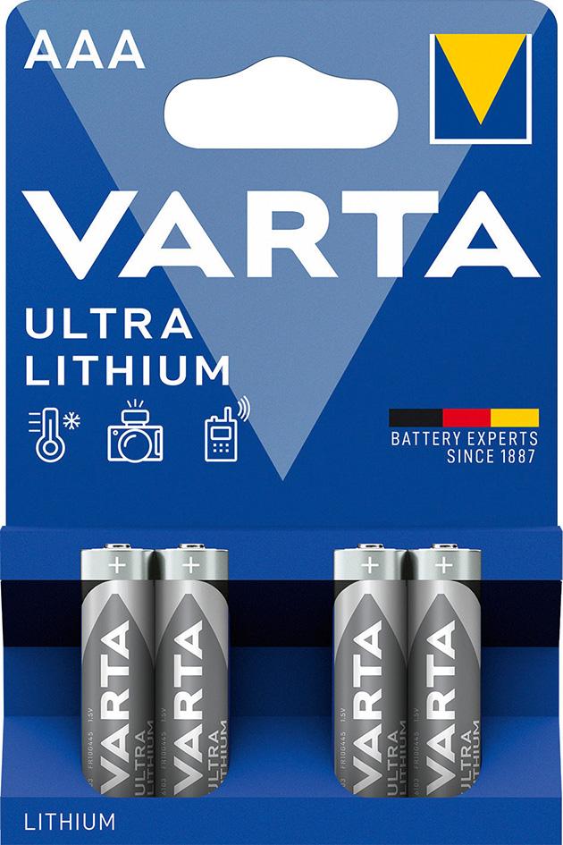 Pile Professional LithiumAAA blister de 4 pièces 