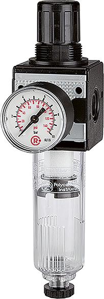 Régulateur filtre multifix avec manomètre BG1 0,5-10bar F3/8