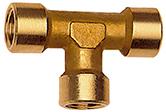 Raccord en T laiton 3 filetages femelles F3/8