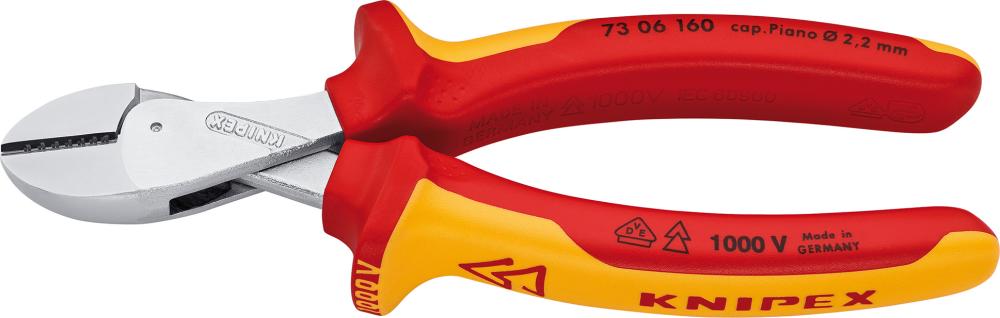 Pince coupante diagonale compacte VDE avec branches en plastique 160mm 