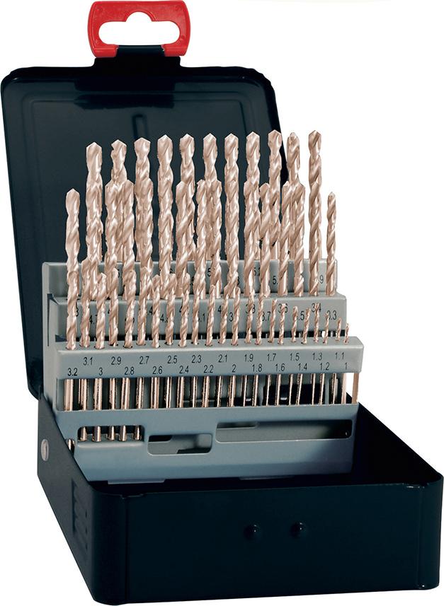Jeu de forets hélicoïdauxDIN338 HSS type N pas de 0,5 1-10,5mm 
