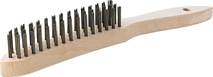 Brosse à main acier lisse3 rangs mm