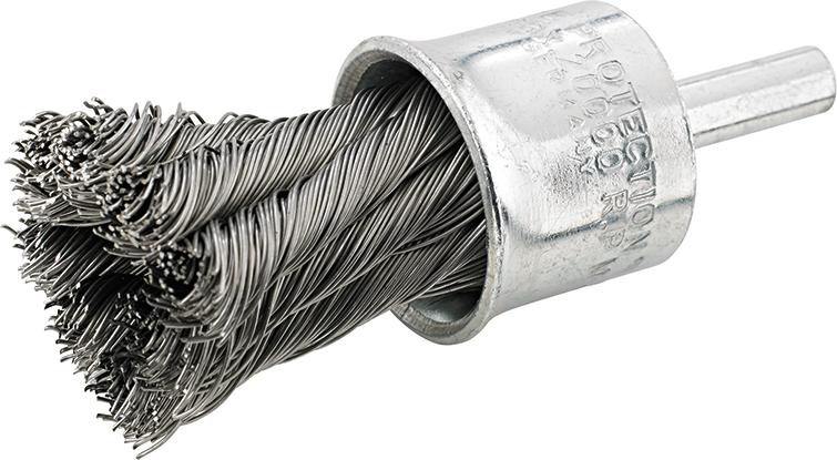 Brosse-pinceau acier torsadée 6mm 20x29x0,35mm