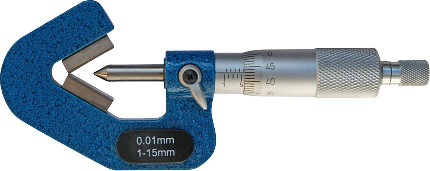 Micromètre trois points 60° av.face mesure prismatique 1-15mm