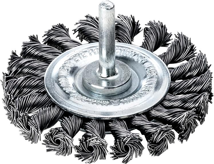 Brosse ronde sur tige métal tors. 75x0,5mm 