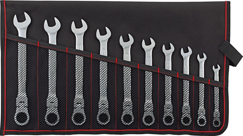 Jeu de clés à cliquet artic. 8-19 mm 10 pcs ds sacroulet. 