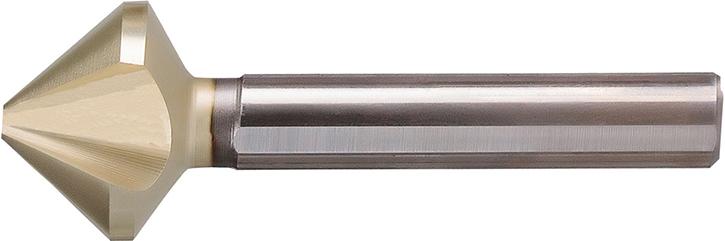 Fraise conique pas inégalHSS ZrN 90° 25mm 3 mépla ts 