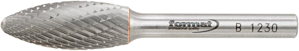 Fraise sur tige carbure forme flamme B 1230 C 6mm 12x30mm 