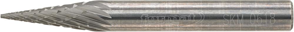 Fraise sur tige carbure forme conique bout pointu 0618 C 6mm 6x18mm