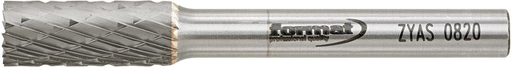 Fraise sur tige carbure cylindrique avec denture frontale 0820 C 6mm 8x20mm