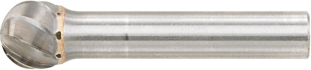 Fraise sur tige carbure forme sphérique 1210 alu 6mm 12x10,8mm 