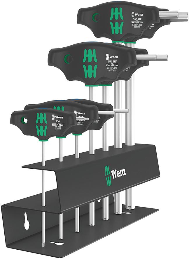 Jeu de 7 tournevis mancheen T sur support droit 2 ,5-10mm porte-vis prise de force latérale 