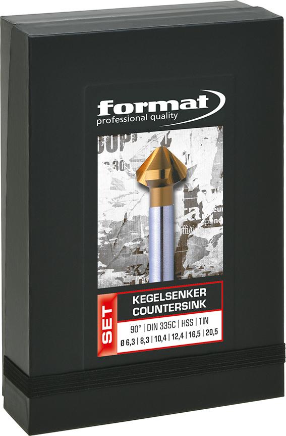 Jeu de fraises coniques TiN forme C 90° 6,3-20,5mm 