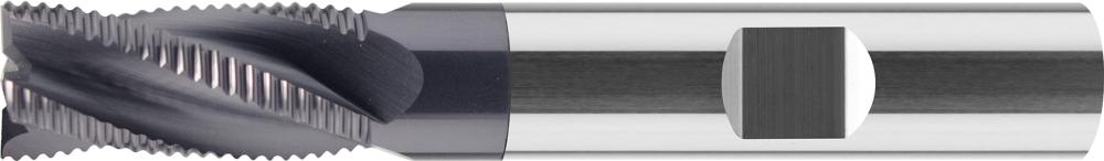 Fraise d'ébauche carbure monobloc type HR 12,0mm longue D4 TiAlN HB 25° norme d'usine 