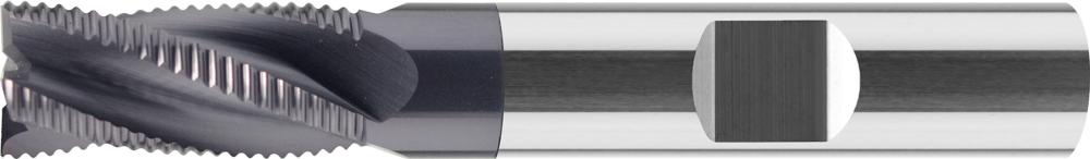 Fraise d'ébauche carbure monobloc type NR 20,0mm longue D4 TiAlN HB 30° norme d'usine 