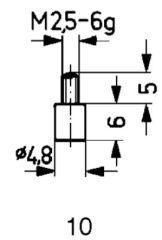 Touche de mesure carbure type 10/4,8mm