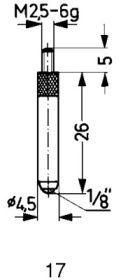 Touche de mesure carbure type 17/26,0mm