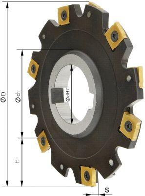 Fraise 3 tailles sans manchon D8 D80x6mm