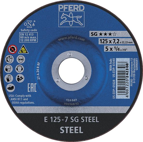Meule d'ébarbage coudée A24RSG 230x8mm