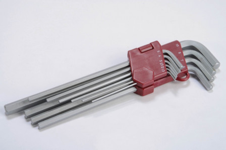 CLE MALE 6 PANS LONGUE 1,5 A 10 MM SUR SUPPORT - JEU DE 10