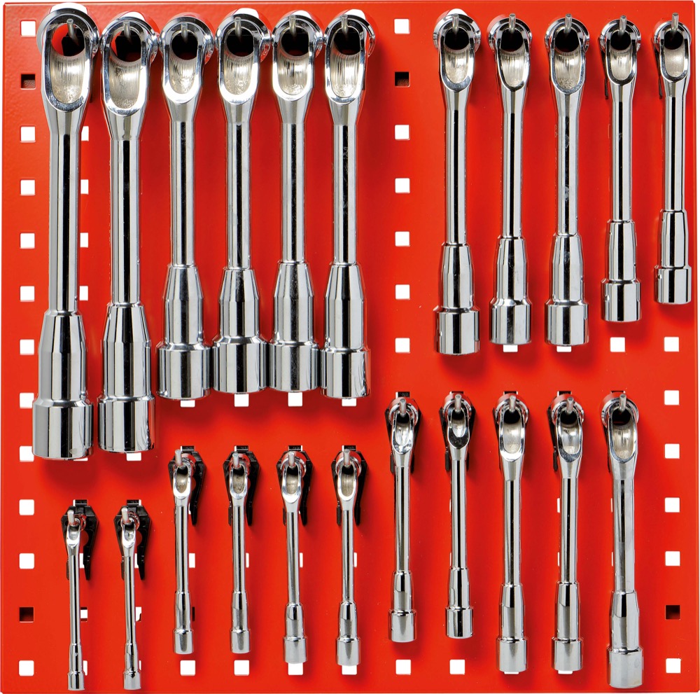 PANNEAU MURAL 22 CLES A PIPE DEBOUCHEES 6 PANS EN MM