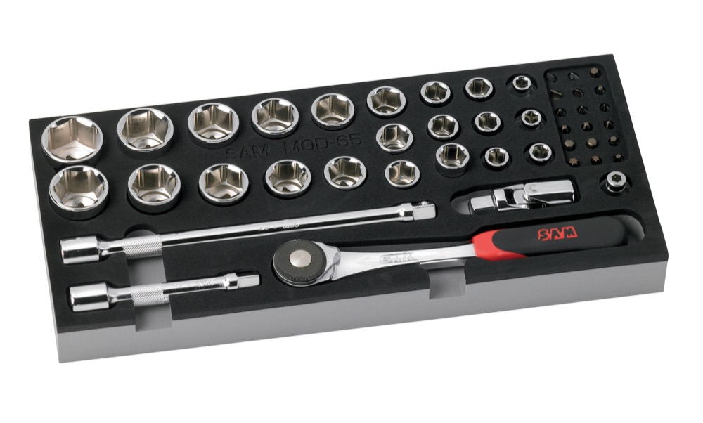 MODULE MOUSSE 1/3 DE 45 OUTILS 1/2'' 6 PANS EN MM