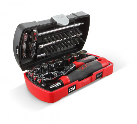 COFFRET 39 DOUILLES ET ACCESSOIRES + PINCE MULTI-FONCTIONS