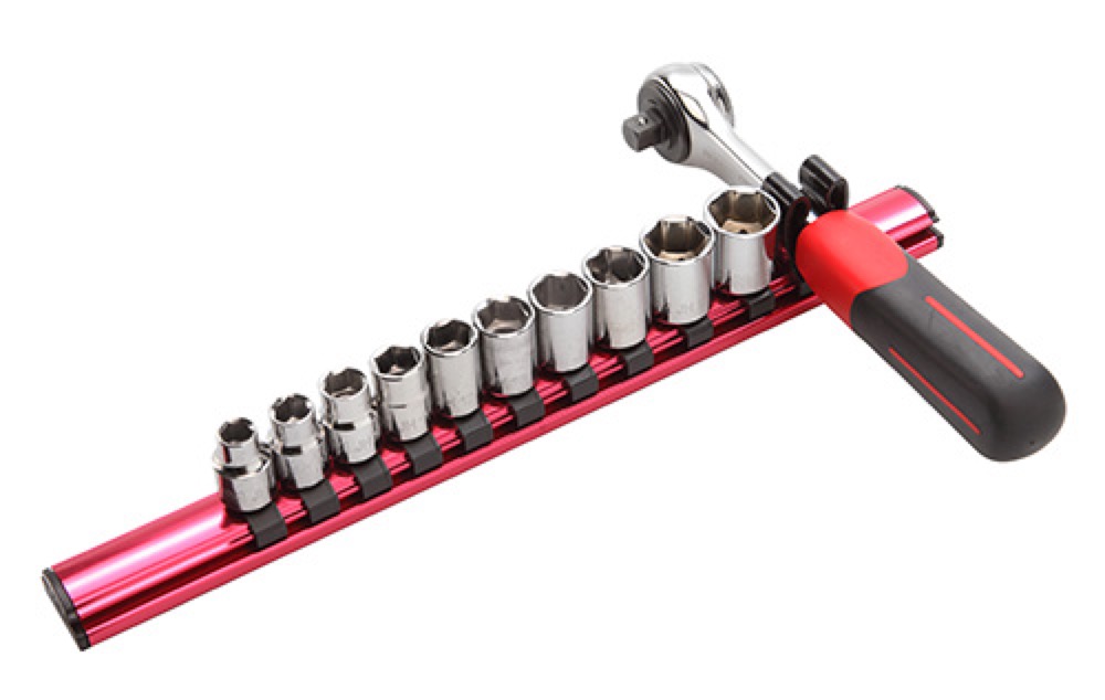 OUTIL 1/4'' SUR RACK AIMANTE - JEU DE 11
