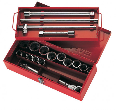 DOUILLES ET ACCESSOIRES 3/4'' - COFFRET DE 25