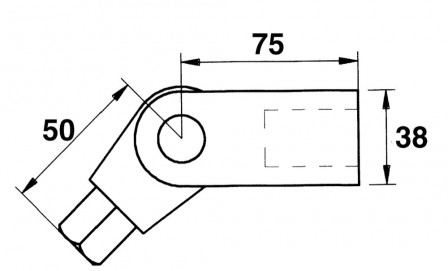 POIGNEE DE SERRAGE 3/4'' ARTICULEE 125 MM