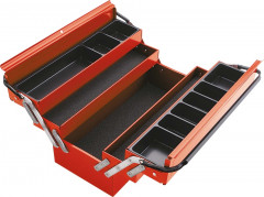 BOITE A OUTILS METALLIQUE VIDE - 5 CASES - L 440 MM